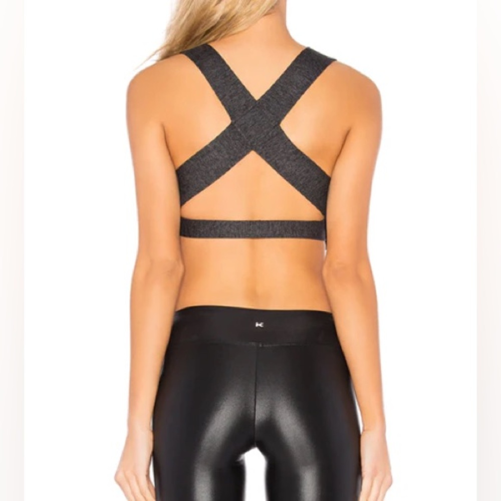 FP Movement by Free People Halo Charcoal Gray Sleeveless Crop Top L